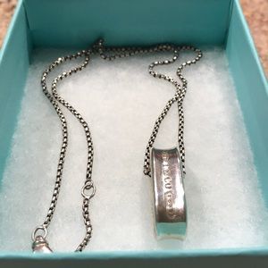 Rare Tiffany & Co 1837 Oval Pendant Necklace